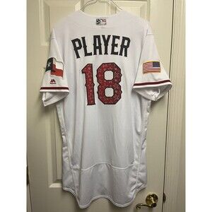 NWOT Texas Rangers Issued 18 Player Prototype July 4th Stars & Stripes Jersey 46